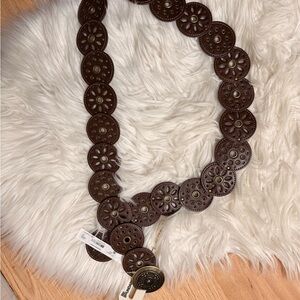 No Boundaries Brown and Gold Decorative Belt